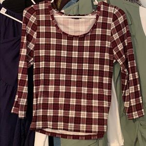 Plaid cropped top from forever 21. Size L